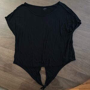 Black t-shirt with tie front